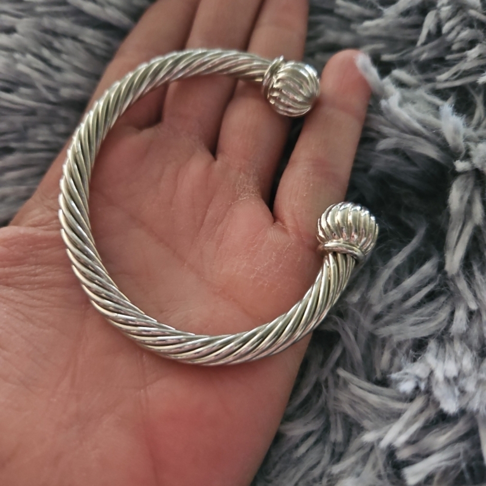 Trifari Silver Cable-Style Bracelet